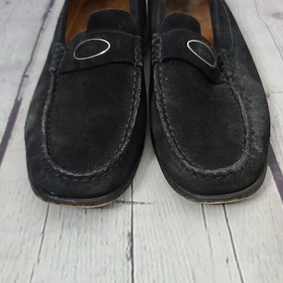 Tod's Black Suede Designer Loafers size 6 - Picture 4 of 14